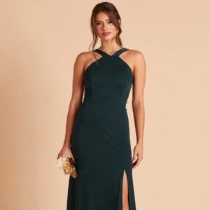GENE DRESS - CREPE EMERALD - Birdy Grey